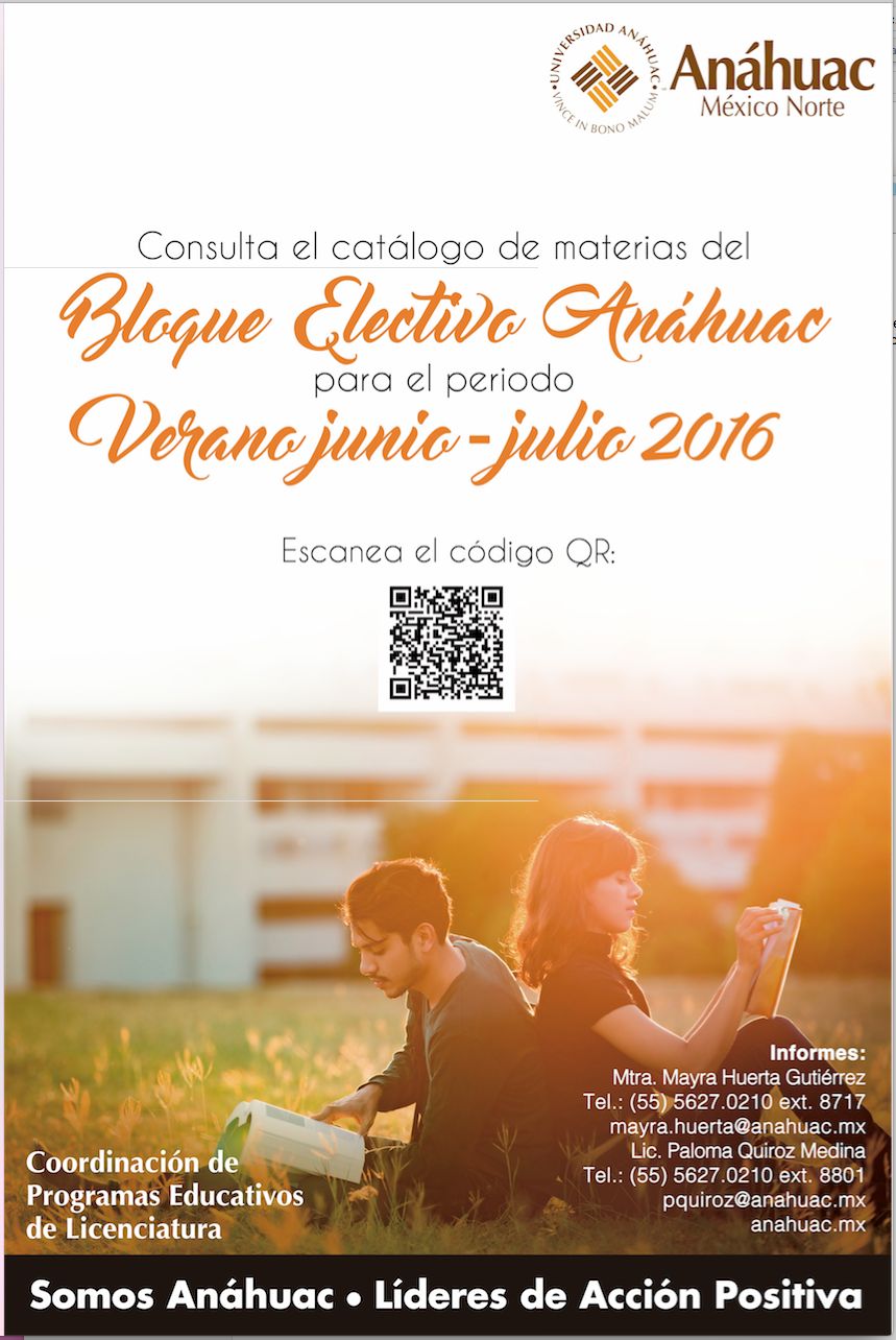 Bloque Electivo Anáhuac Junio - Julio 2016